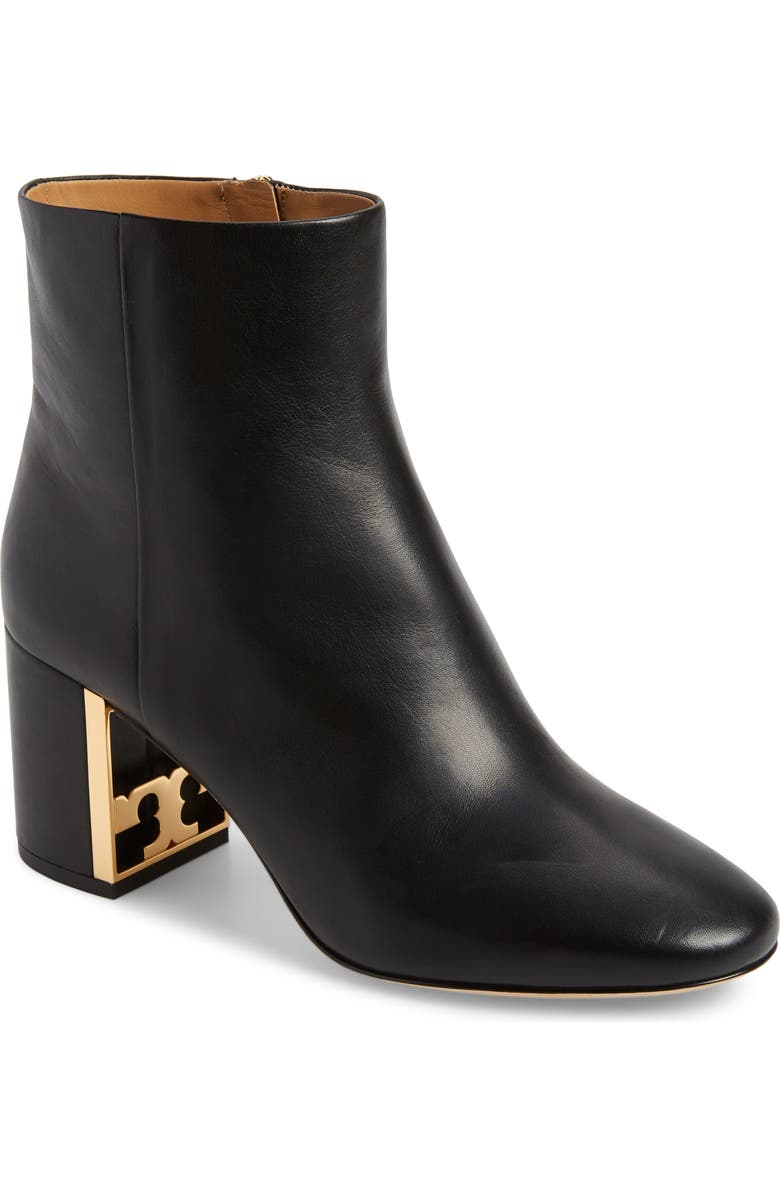 Tory Burch Gigi Logo Heel Genuine Calf Hair Bootie, Main, color,