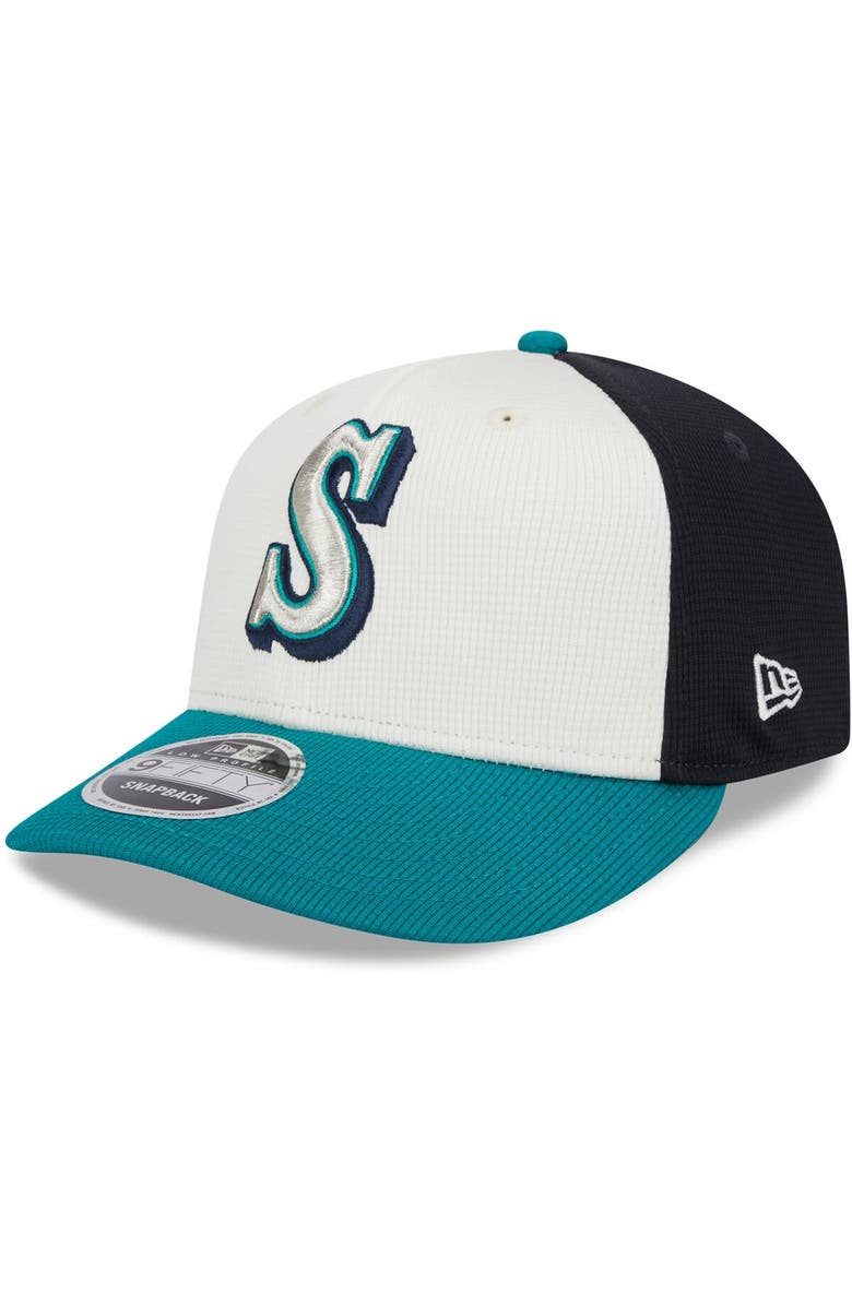 New Era Men's New Era Cream Seattle Mariners 2024 Batting Practice Low Profile 9FIFTY Snapback Hat, Main, color,