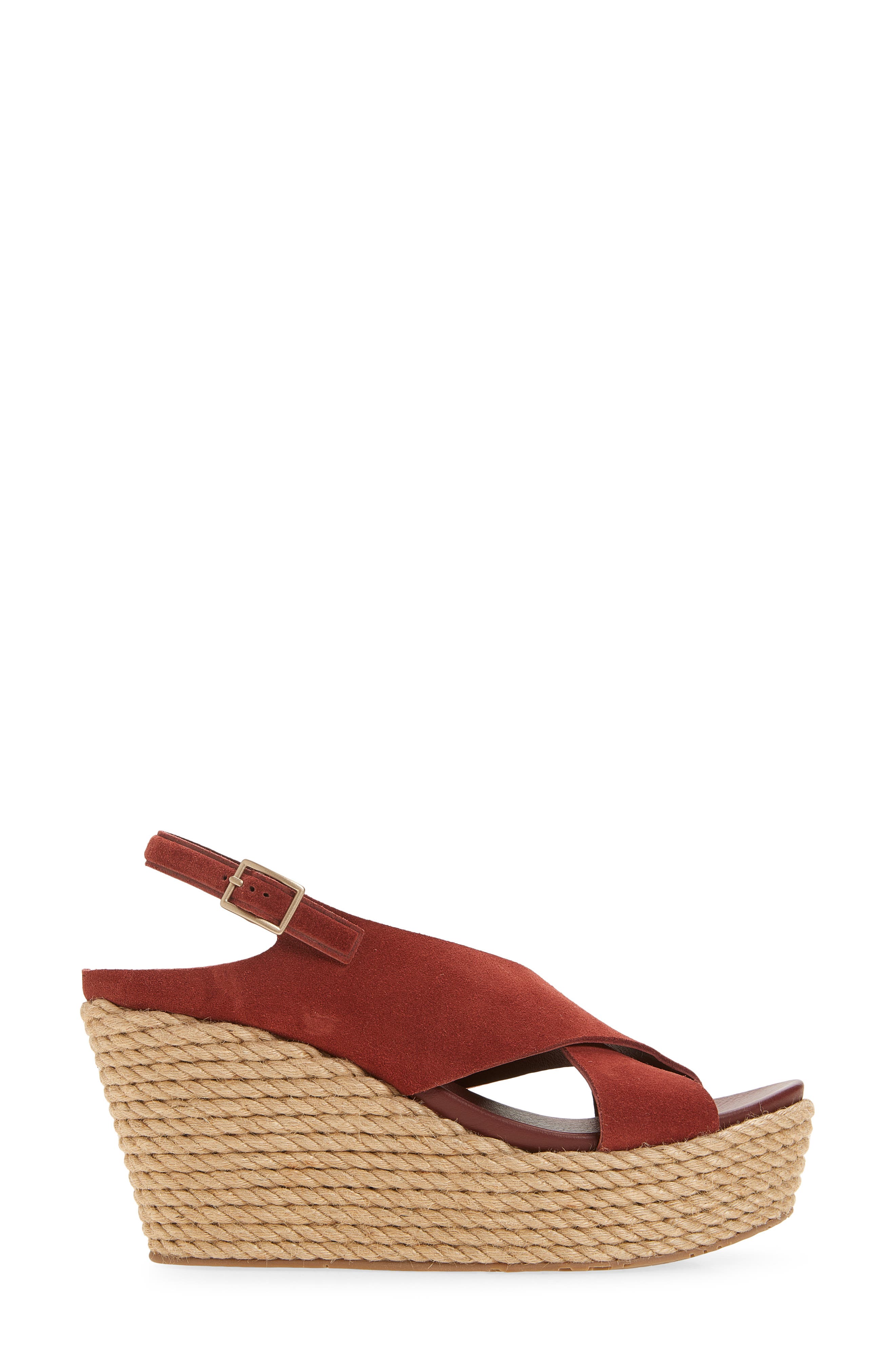 Pedro Garcia Donvina Platform Wedge Slingback Sandal, Alternate, color, Henna Castoro