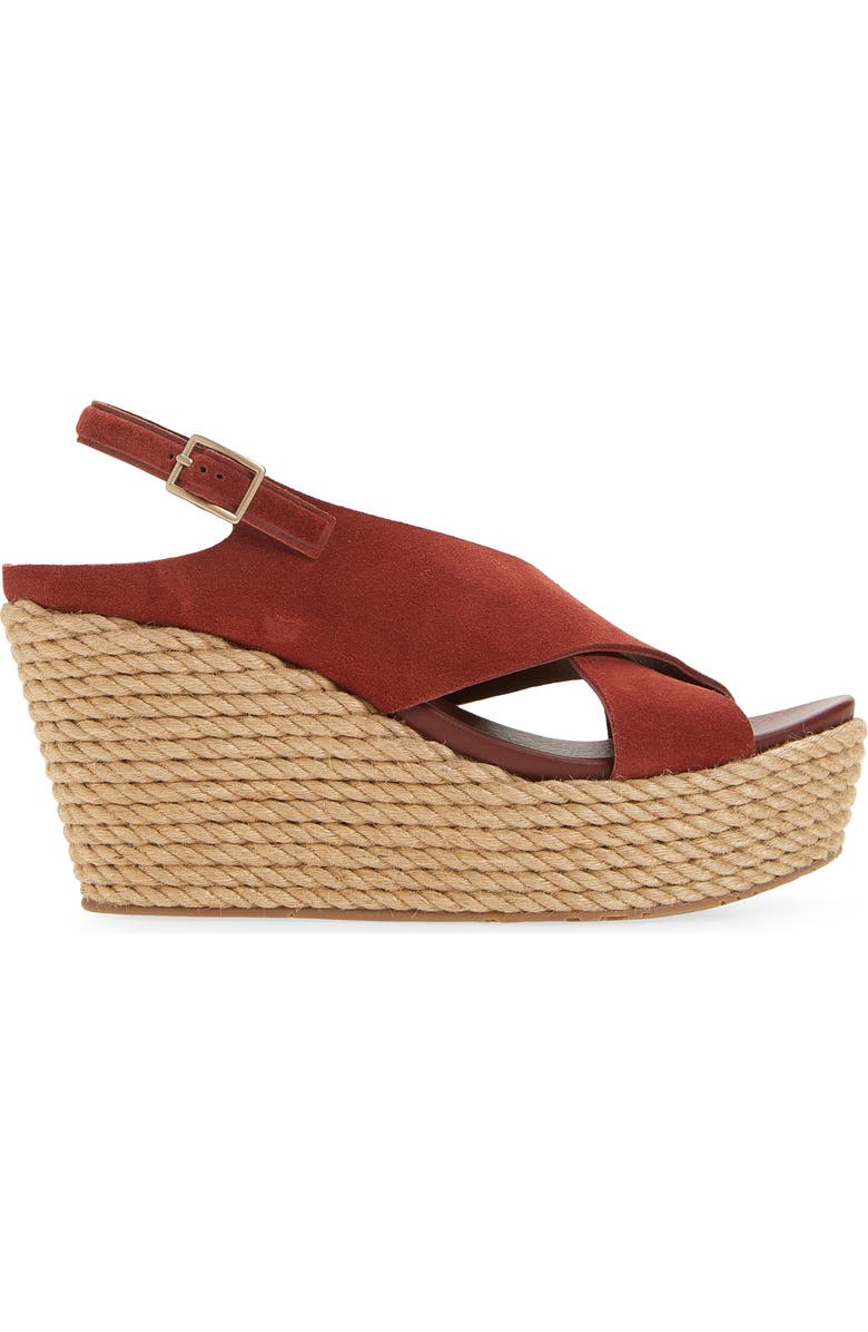 Pedro Garcia Donvina Platform Wedge Slingback Sandal, Alternate, color, Henna Castoro