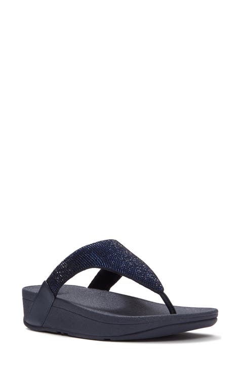 Flowrise Rhinestone Wedge Flip Flop