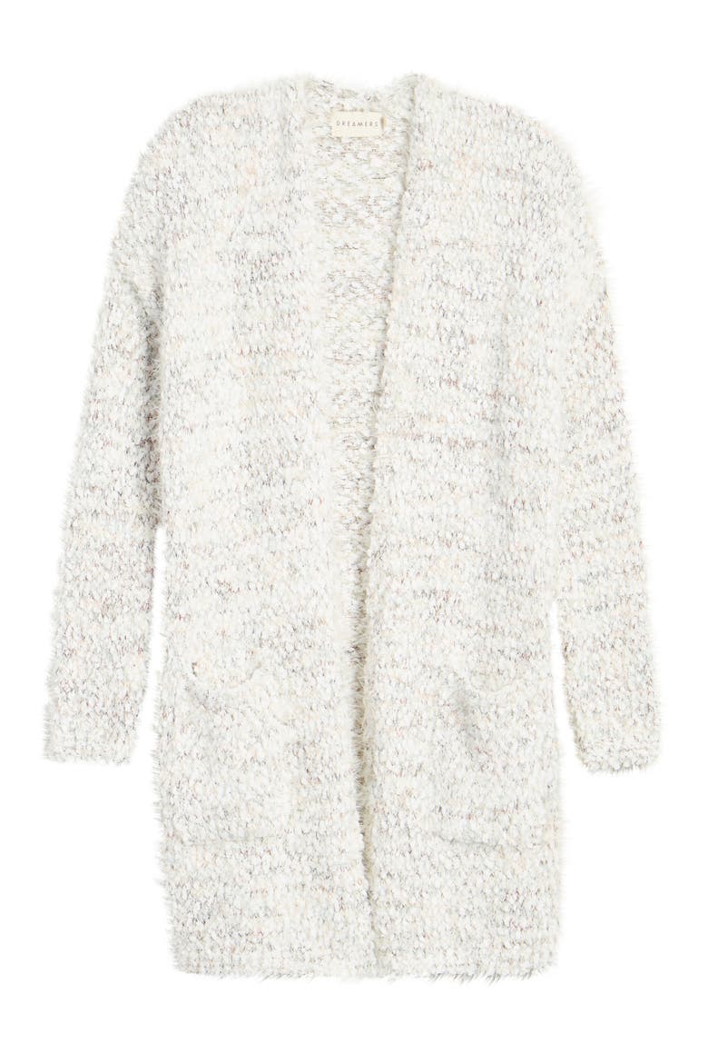 Eyelash Chenille Cardigan, Alternate, color, GREY