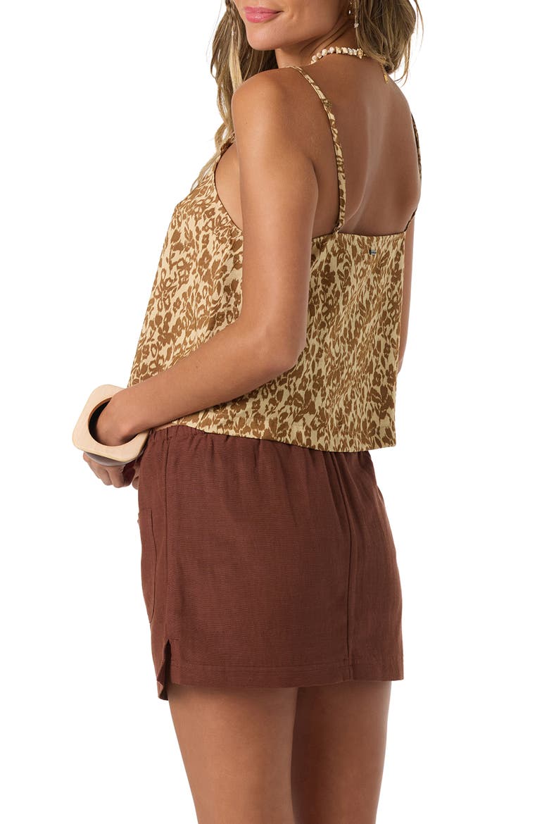 Matilda Leopard Floral Camisole, Alternate, color, WARM SAND