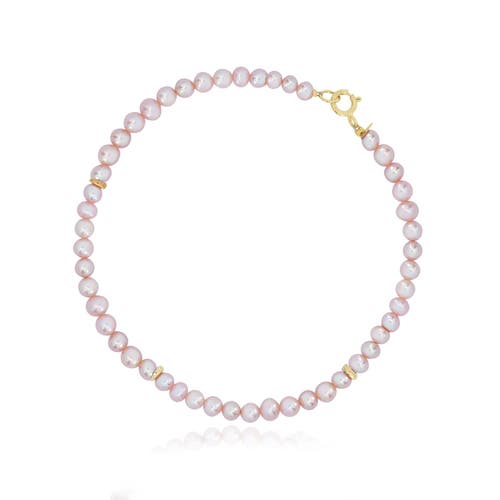 The Lovery Fine Jewelry Pink Pearl Round Bead Bracelet In Pink