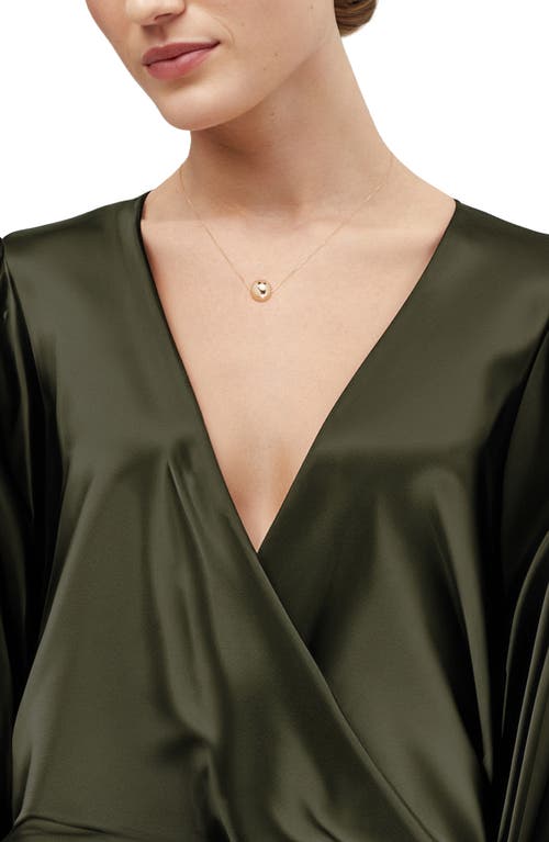 Frankie & Zoe Polished Bead Necklace In Gold