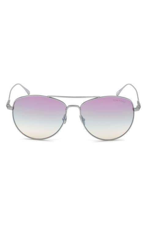 Milla 59mm Gradient Aviator Sunglasses