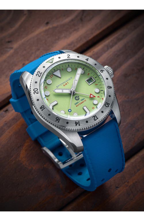 Spinnaker Croft Gmt Automatic Bracelet & Rubber Strap Watch, 39mm In Green