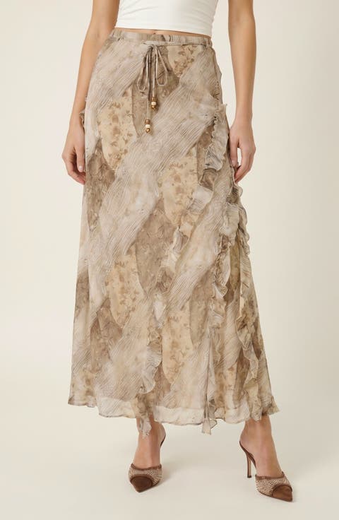 Midi Ruffle Skirt