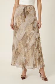 Modenaire Midi Ruffle Skirt