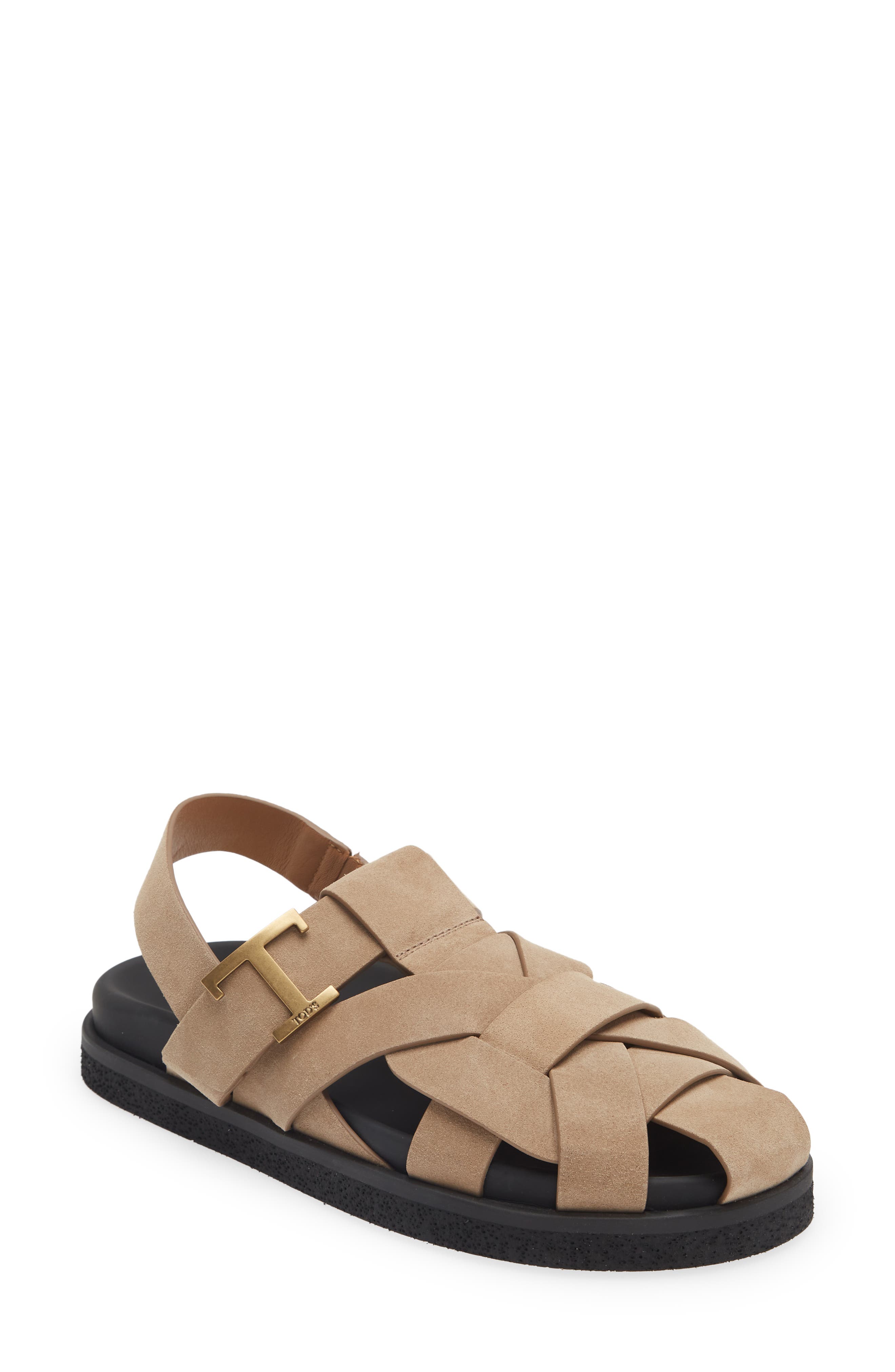 Tod's T-Logo Fisherman Sandal, Main, color, 