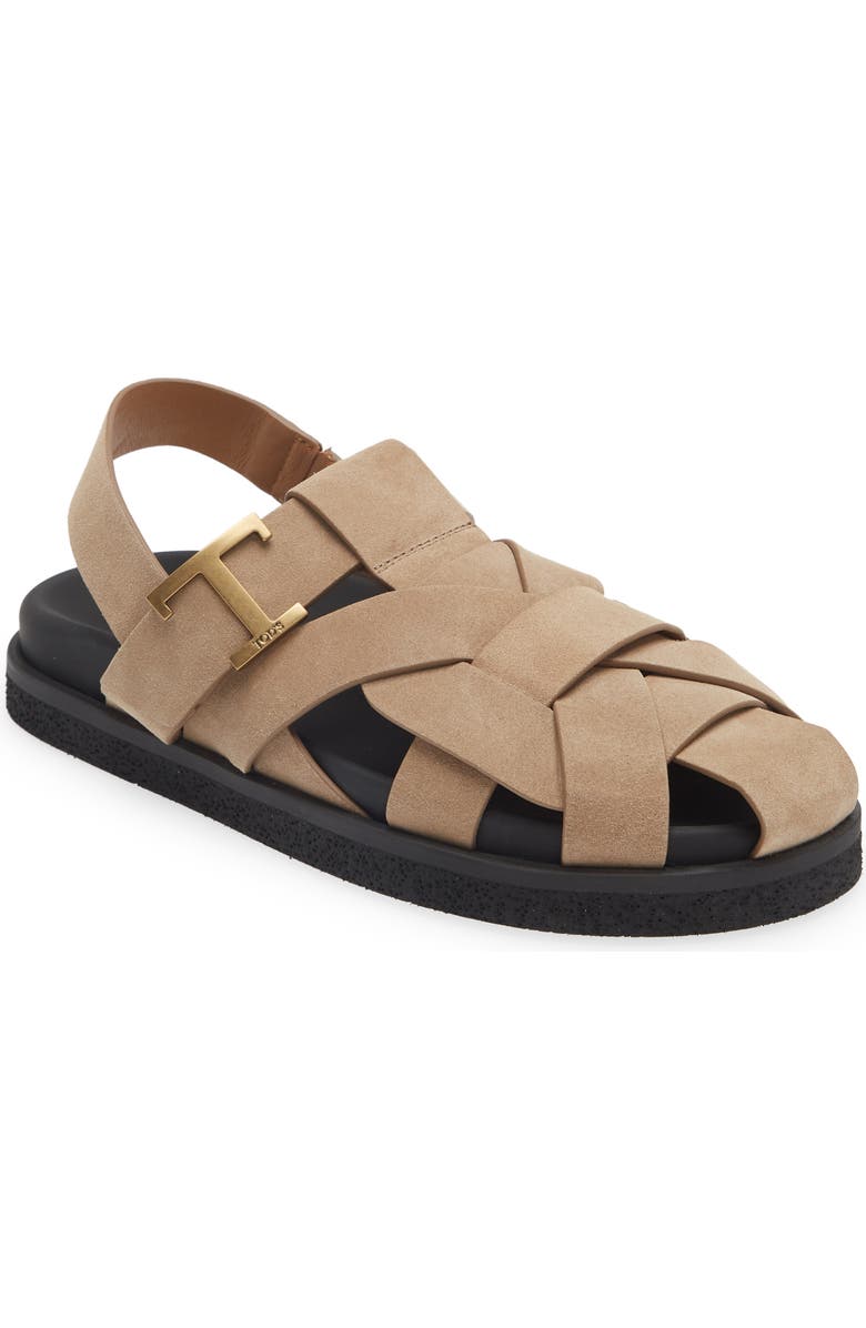 Tod's T-Logo Fisherman Sandal, Main, color,