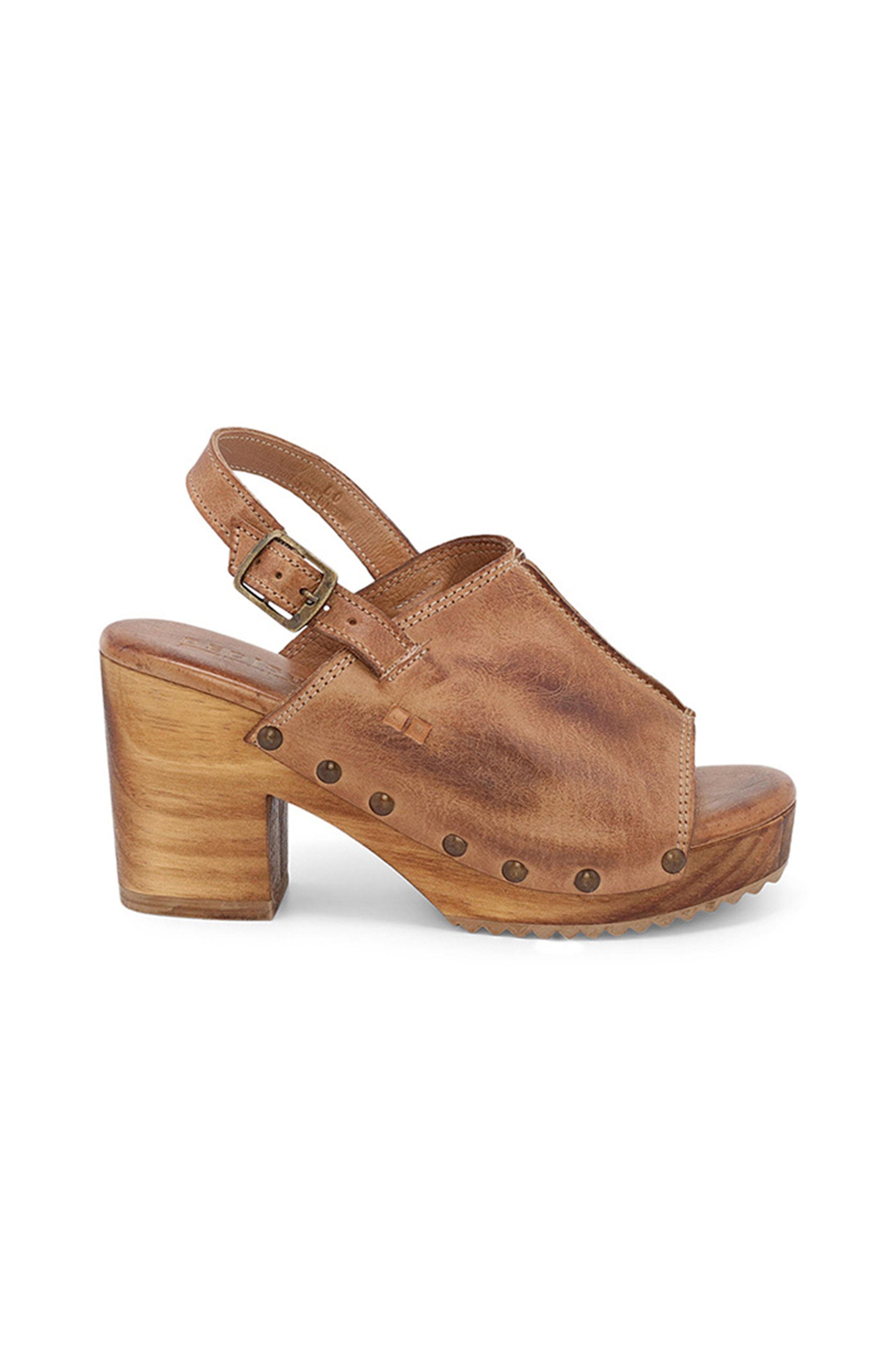 Bed Stu Marie Wood Heel, Alternate, color, Tan Dd