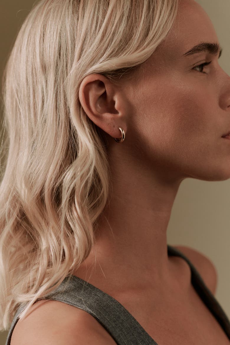 Robbie Hoops - 14K Solid Gold, Alternate, color, Recycled Solid Gold