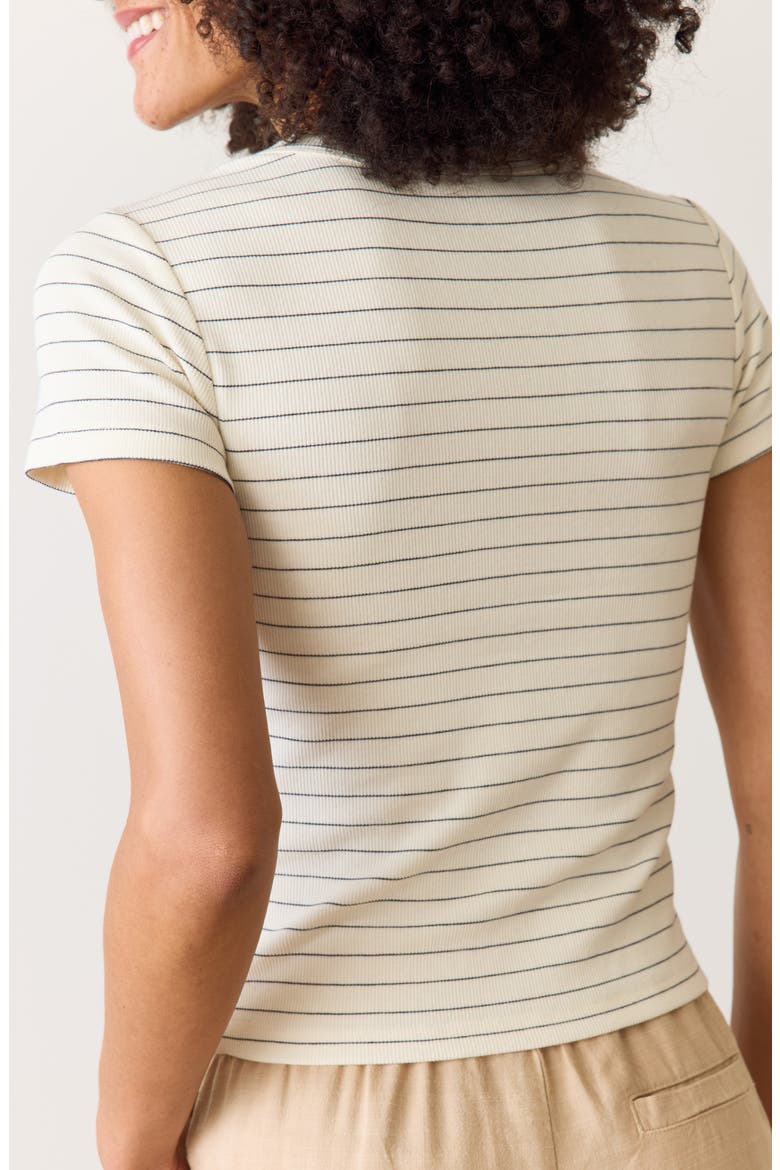 Lexi Sun-In Stripe Rib Crewneck T-Shirt, Alternate, color, BLACK/WHITE STRIPE