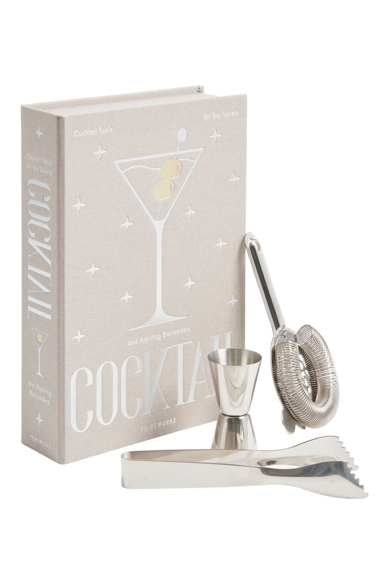 The Essentials Cocktail Tools Gift Set, Main, color, GREY/ METALLIC