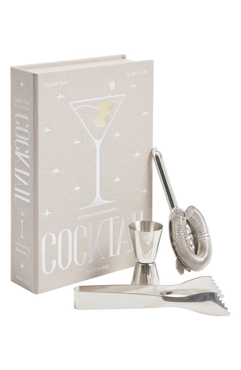 PRINTWORKS The Essentials Cocktail Tools Gift Set, Main, color, Grey/ Metallic