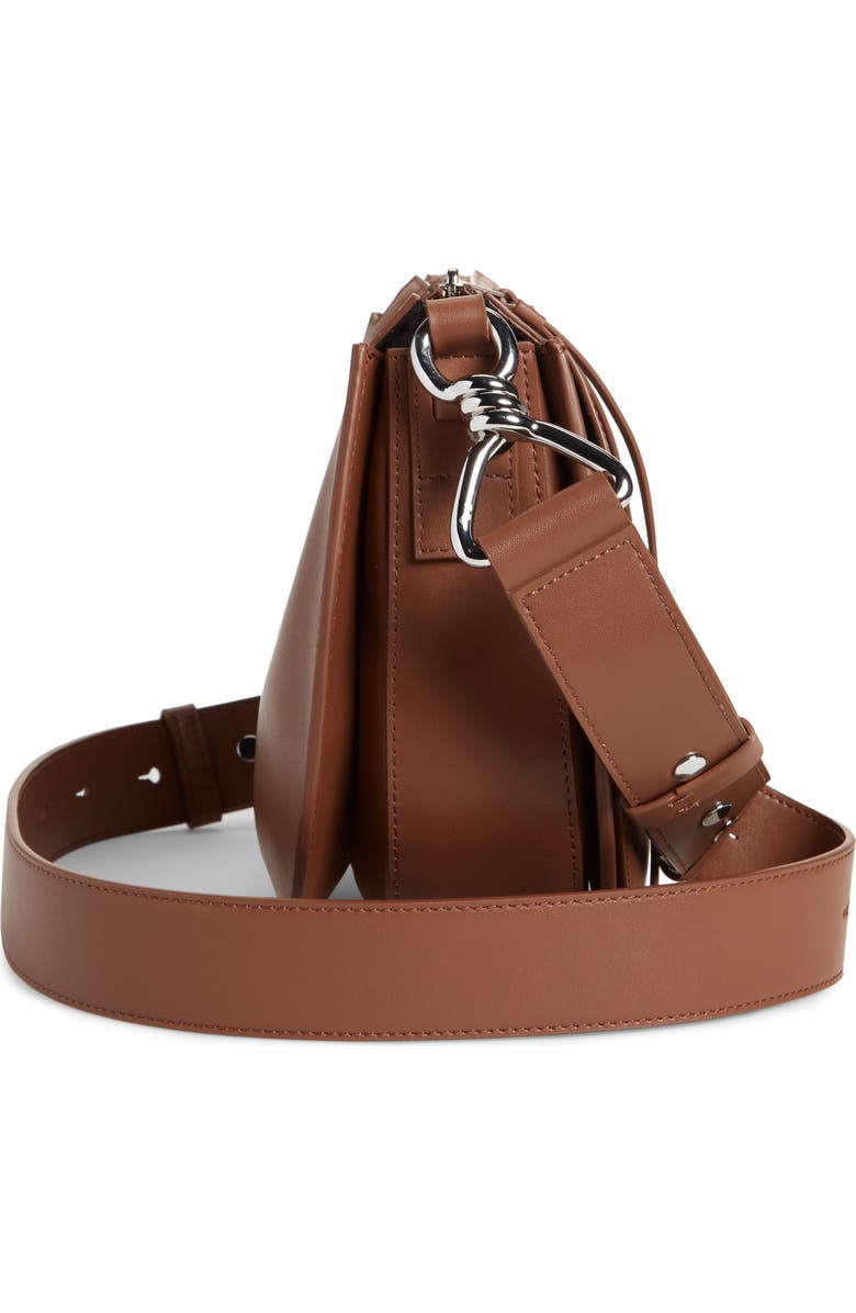 AllSaints Captain Round Leather Crossbody Bag, Alternate, color,