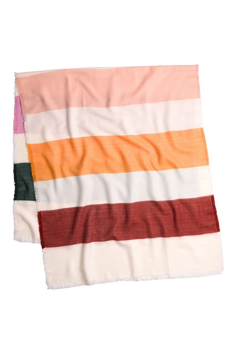 Multi Stripe Scarf, Alternate, color, RAINBOW STRIPE