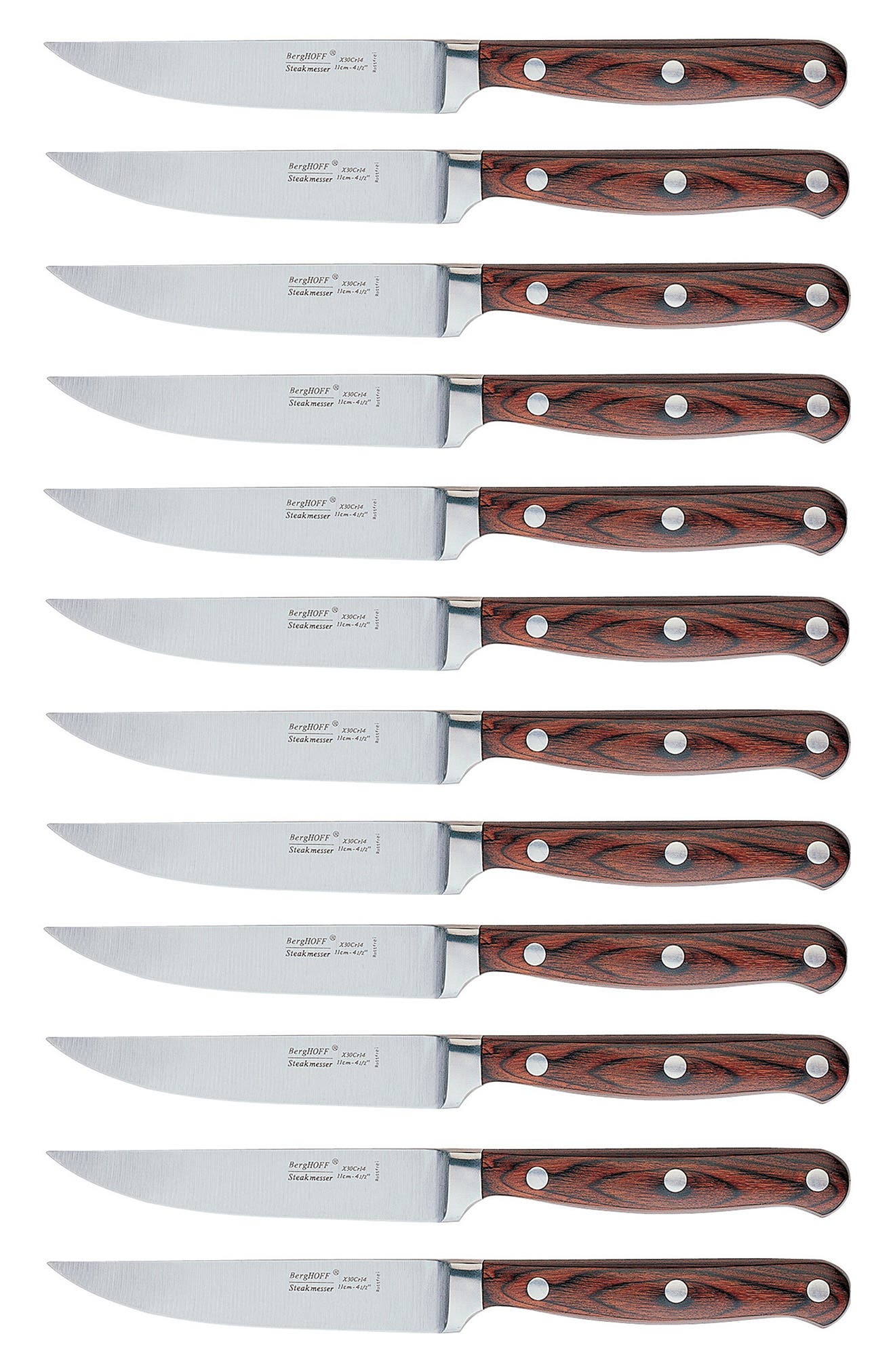 BergHOFF INTERNATIONAL Stainless Steel Steak Knife 12-Piece Set
