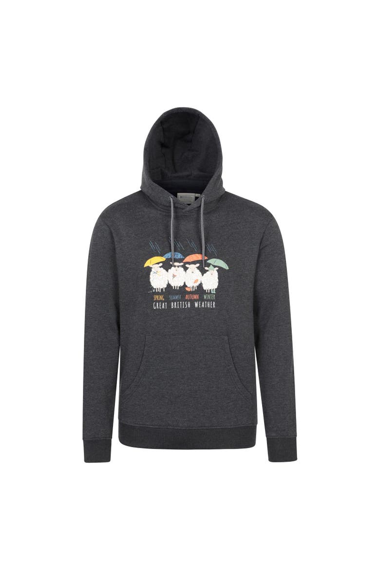 Great British Weather Overhead Hoodie, Main, color, Charcoal