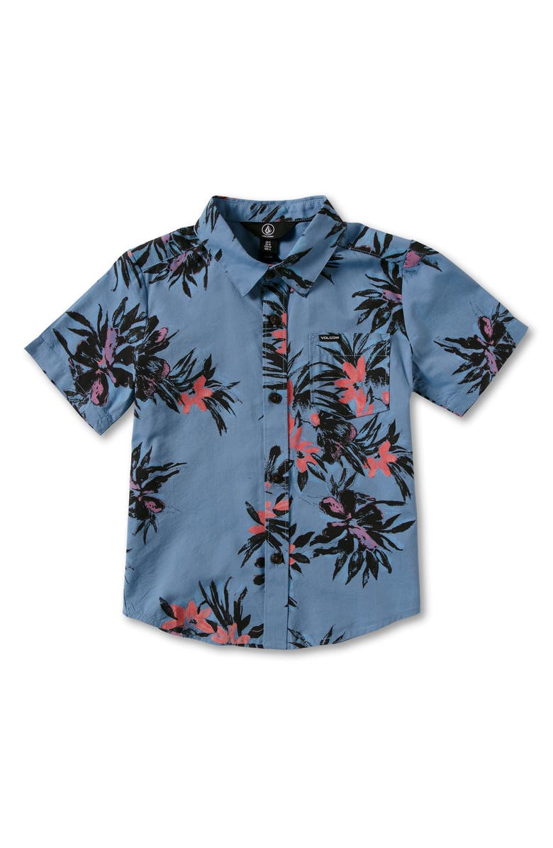 Volcom Kids' Floral Button-Up Shirt, Main, color,