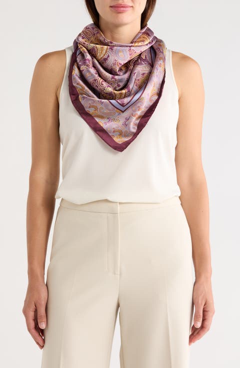Paisley Floral Square Scarf