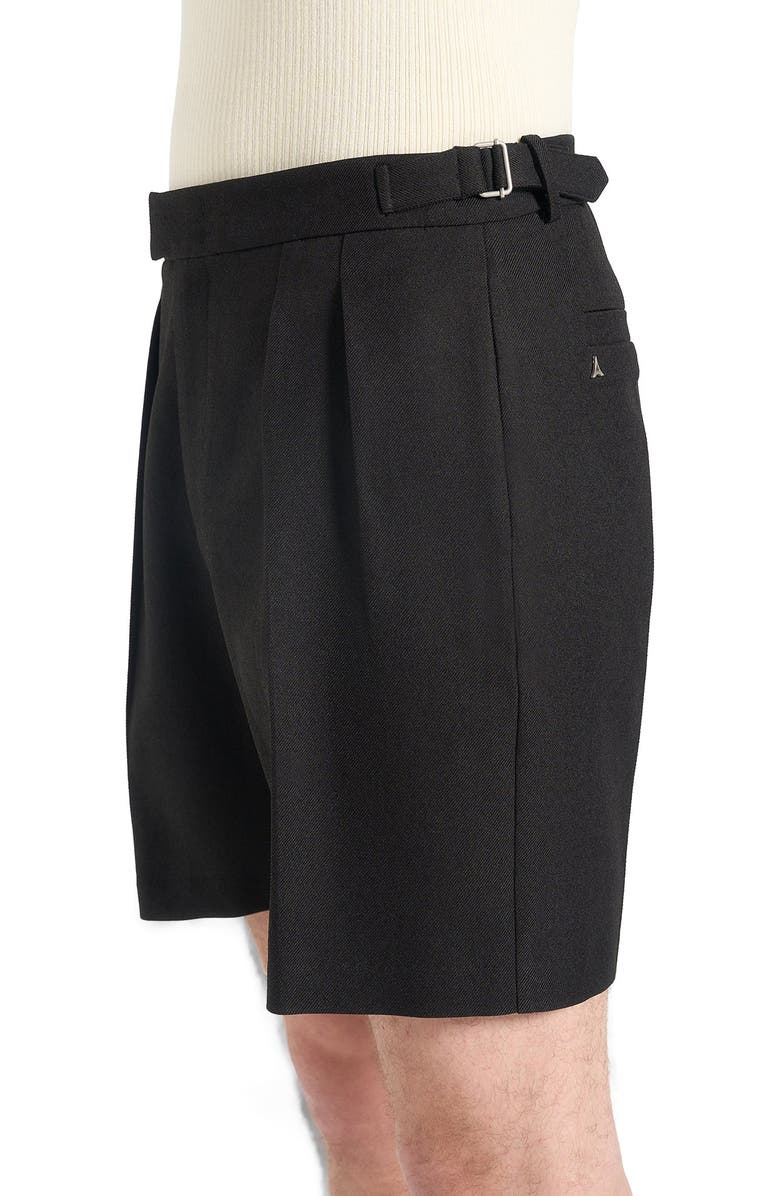 Manière De Voir Bertrand Twin Pleat Tailored Shorts, Alternate, color, Black