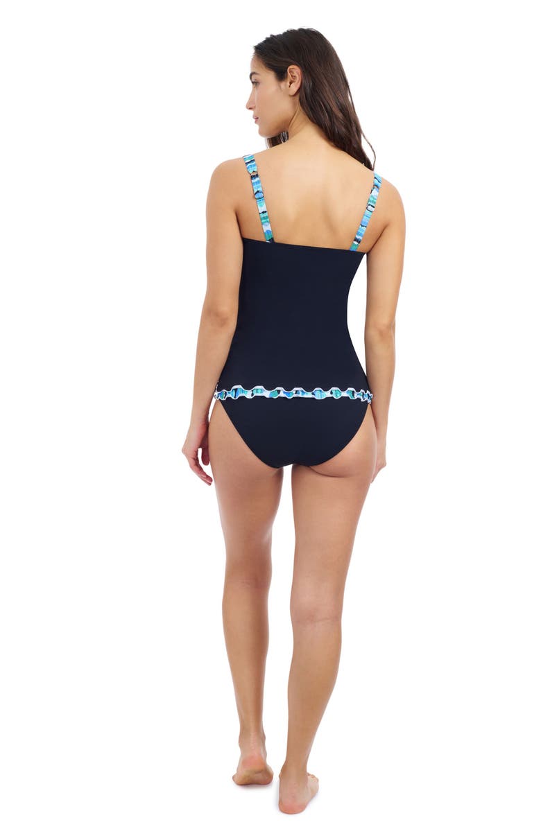 Profile by Gottex Bachata Tricolore D Cup Tankini, Alternate, color, Black