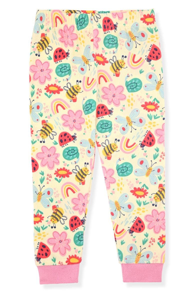 Kids' Fitted Two-Piece Pajamas & Socks Set, Alternate, color, PINK MULTI
