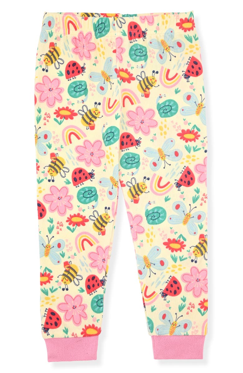 SLEEP ON IT Kids' Fitted Two-Piece Pajamas & Socks Set, Alternate, color, Pink Multi