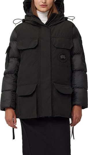 Canada Goose Paradigm Expedition Black Label Mixed Media Water Repellent 750 Fill Power Down Parka Black Noir