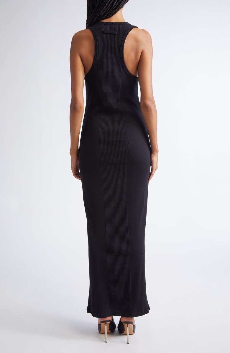 Jean Paul Gaultier Ring Detail Cotton Rib Tank Dress, Alternate, color, Black