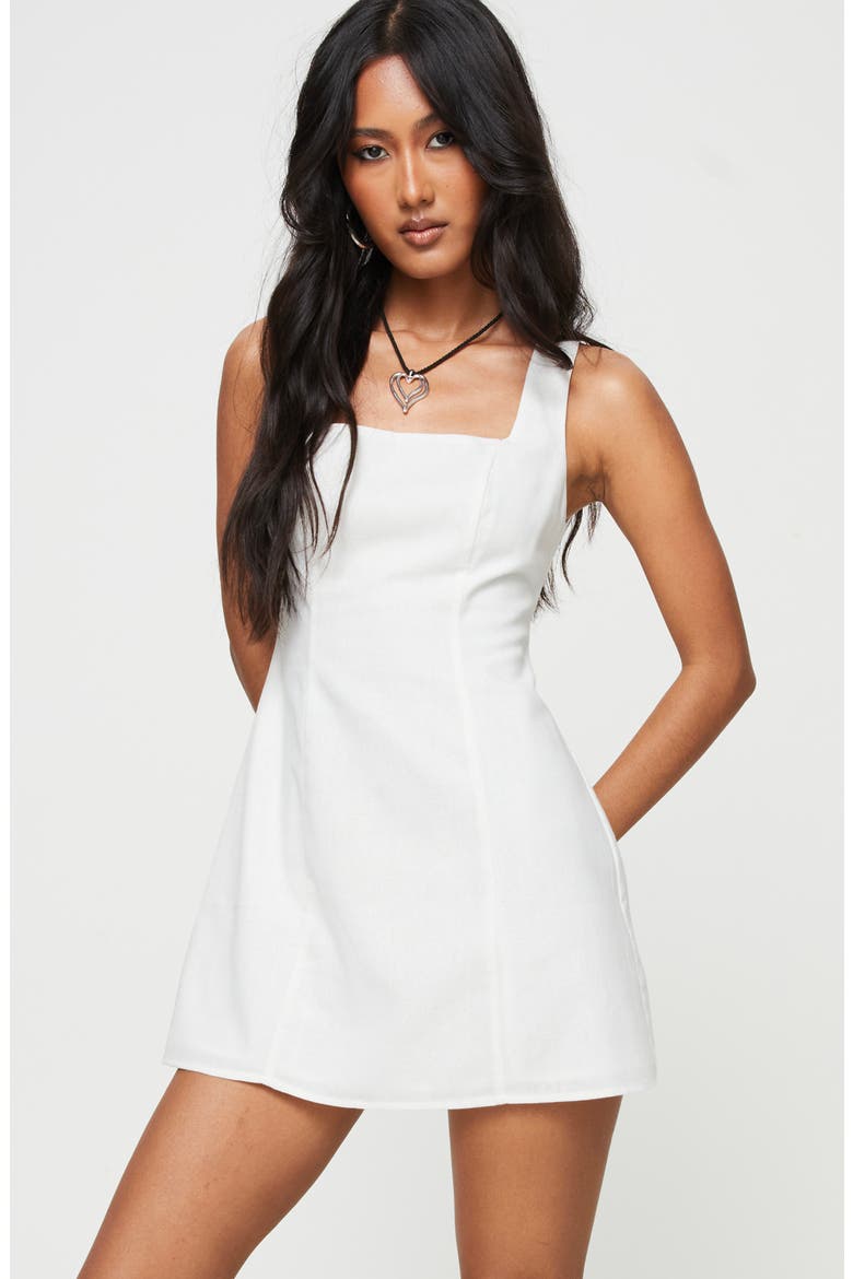 Athina A-Line Minidress, Alternate, color, WHITE