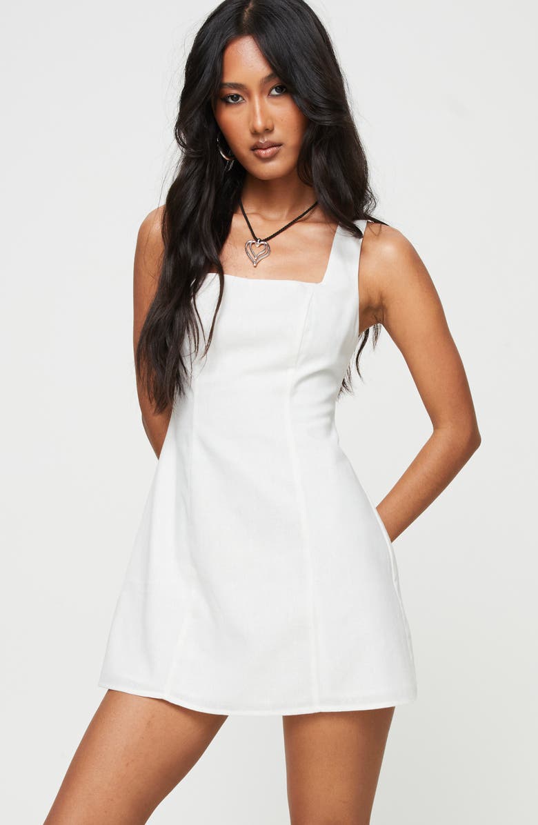 Princess Polly Athina A-Line Minidress, Alternate, color, White