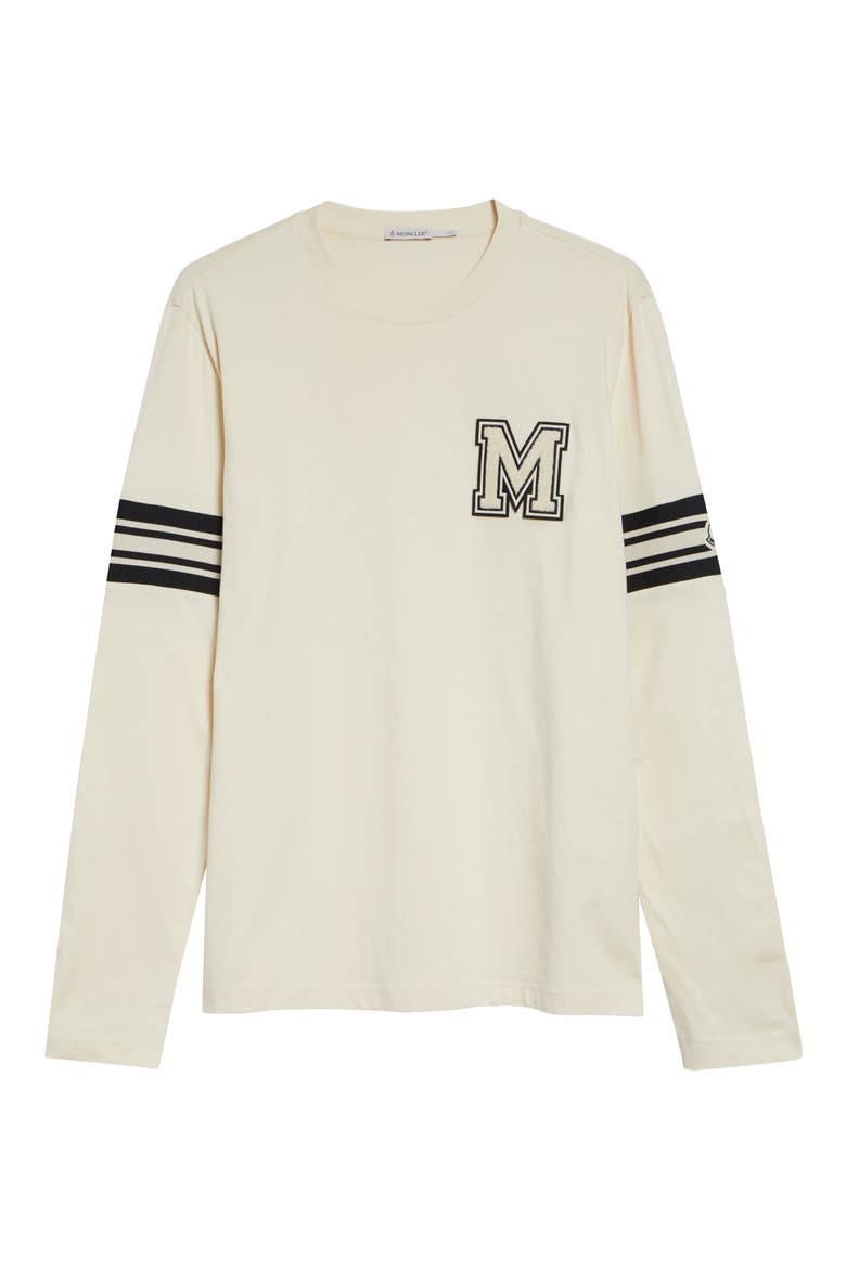 Logo Patch Long Sleeve T-Shirt, Alternate, color, ANTIQUE WHITE