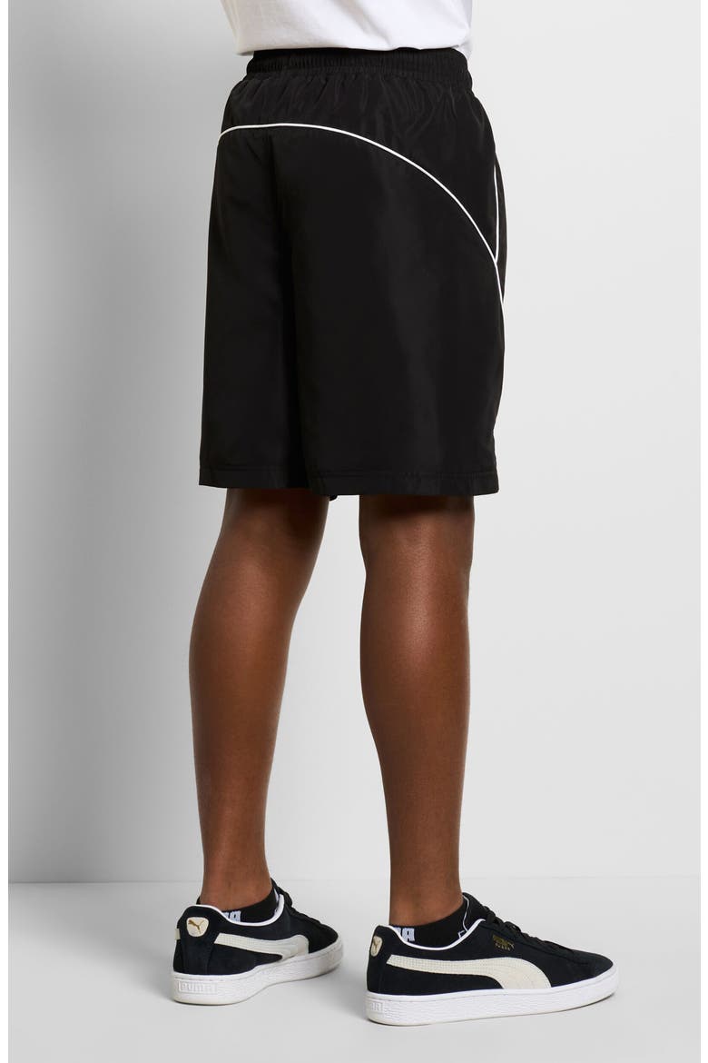 Kids' Woven Track Shorts, Alternate, color, BLACK