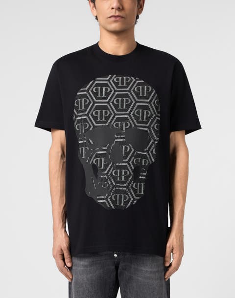 Round Neck T-Shirt Skull Monogram Men