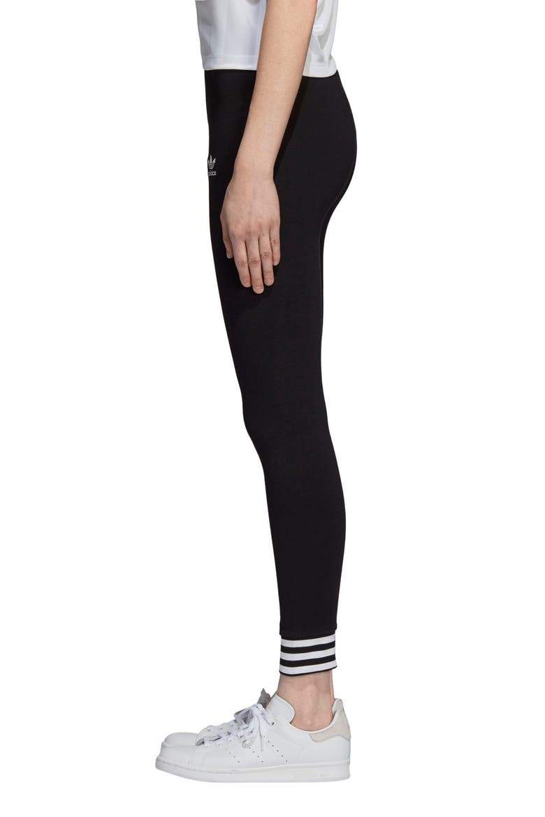 adidas 3-Stripes Tights, Alternate, color, BLACK