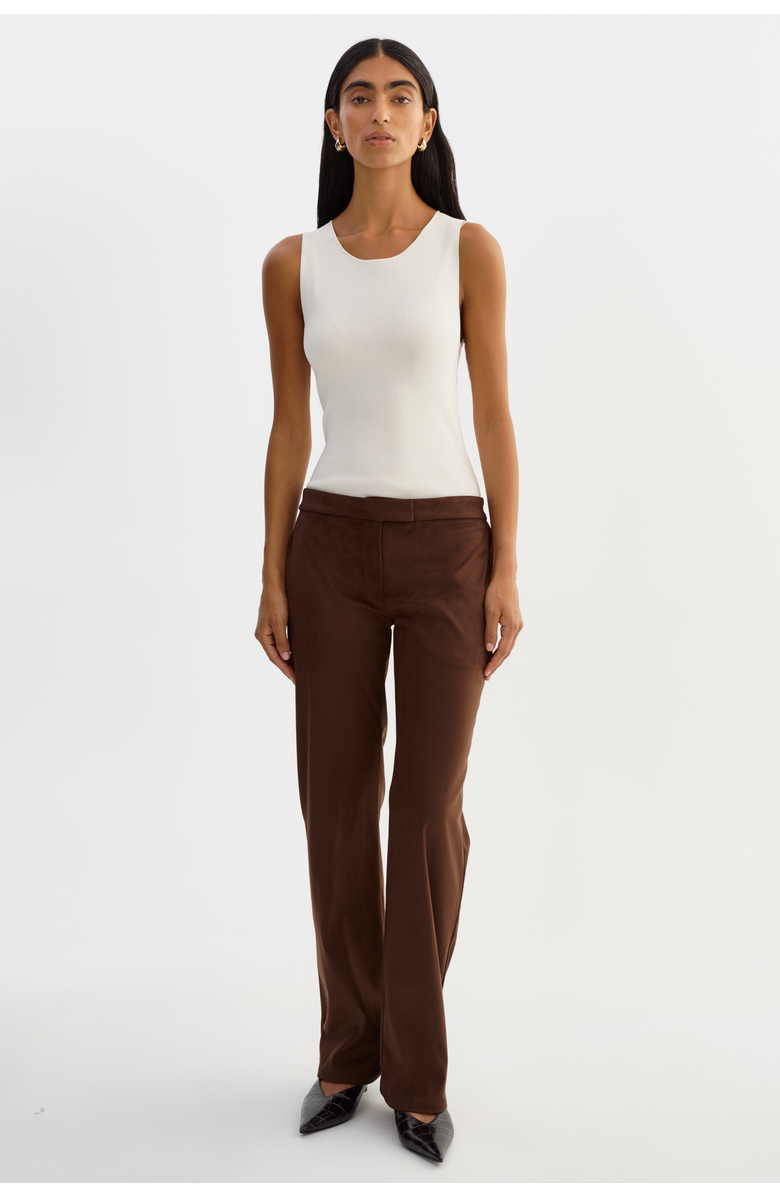 LAMARQUE Malachi | Faux Suede Pants, Alternate, color, Dark Brown