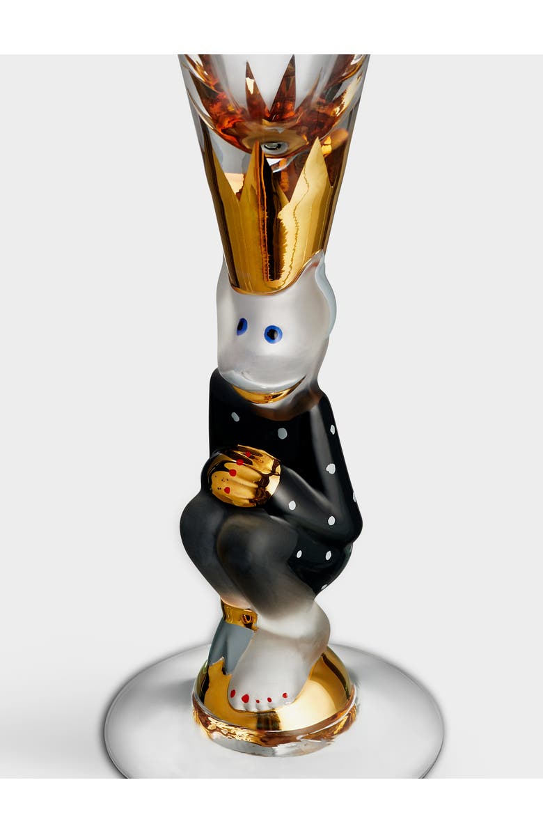 Orrefors Sparkling Devil Champagne Flute, Alternate, color, Dark Gray