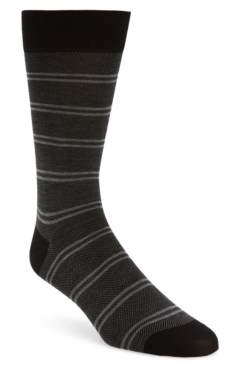 Pantherella Bird's Eye Stripe Socks, Main, color, 