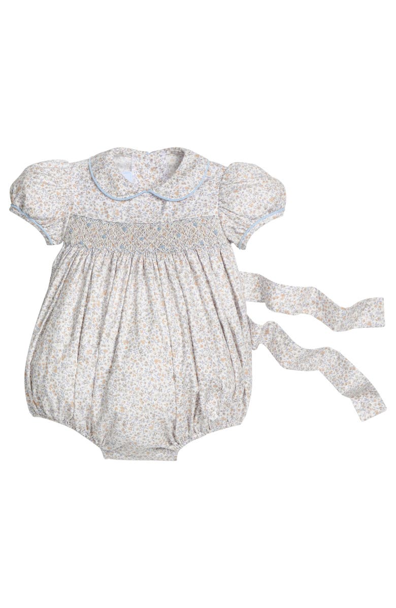 Little English Floral Smocked Peter Pan Bubble, Main, color, Winthrop Floral