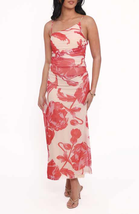 Jasmine Floral Asymmetric Neck Dress