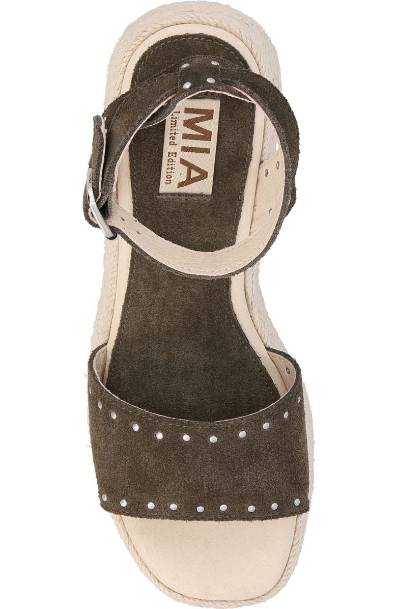 MIA Limited Edition Pascha Ankle Strap Espadrille Platform Sandal, Alternate, color, Khaki