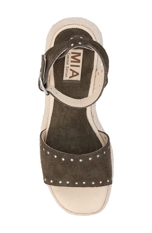 Shop Mia Limited Edition Pascha Ankle Strap Espadrille Platform Sandal In Khaki