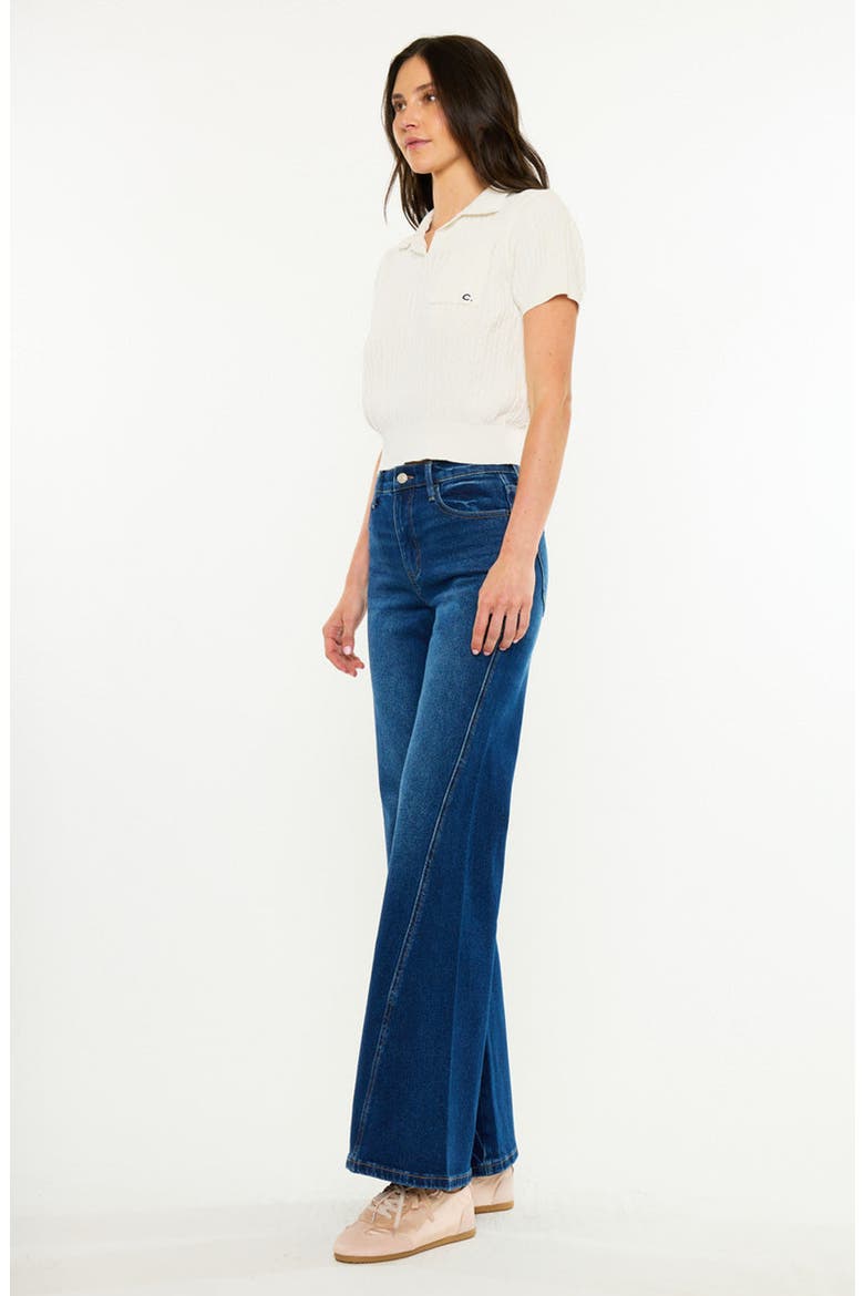 Ava Essentials High Rise Flare Jeans, Alternate, color, Dark Wash