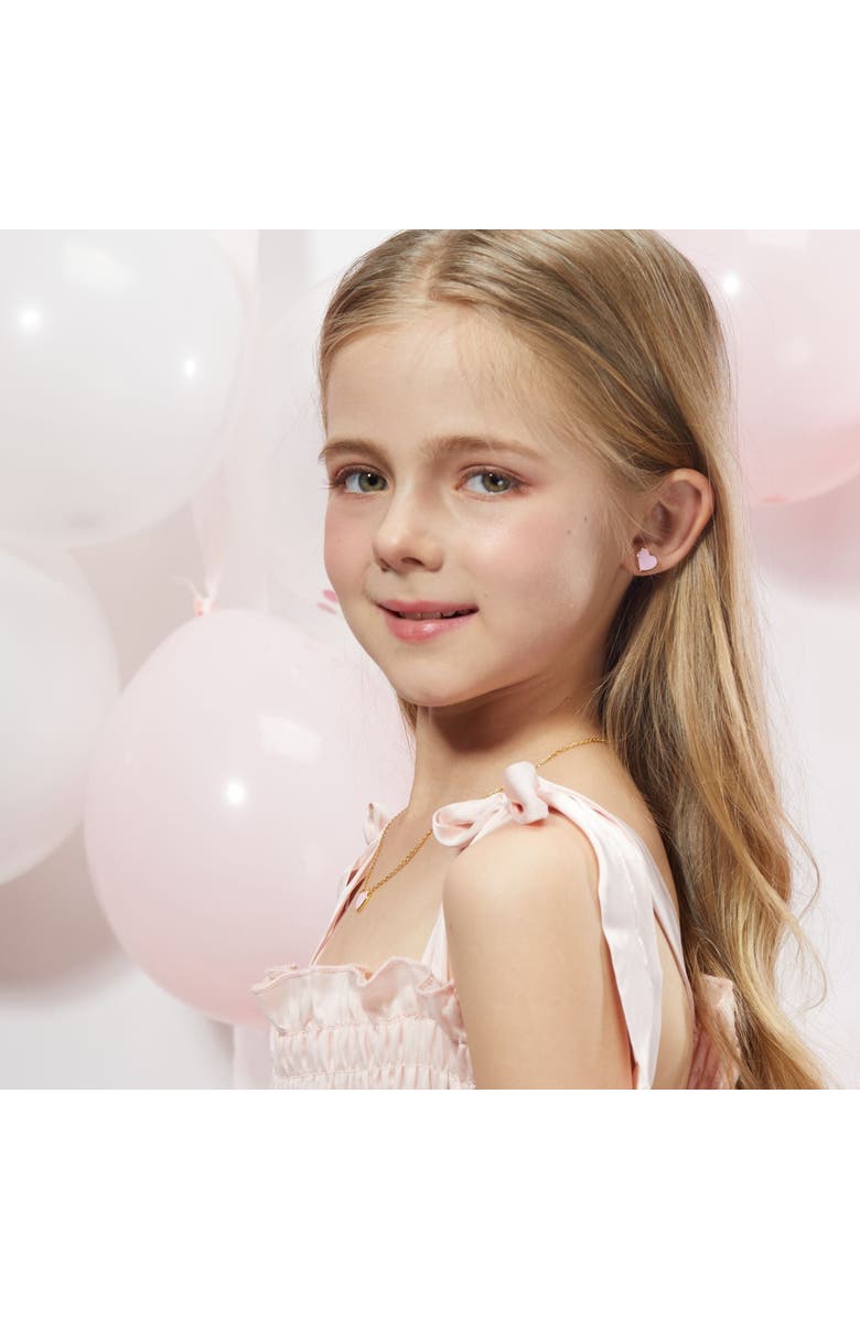 Anna Zuckerman Petit Love Studs in Pink, Alternate, color, Pink