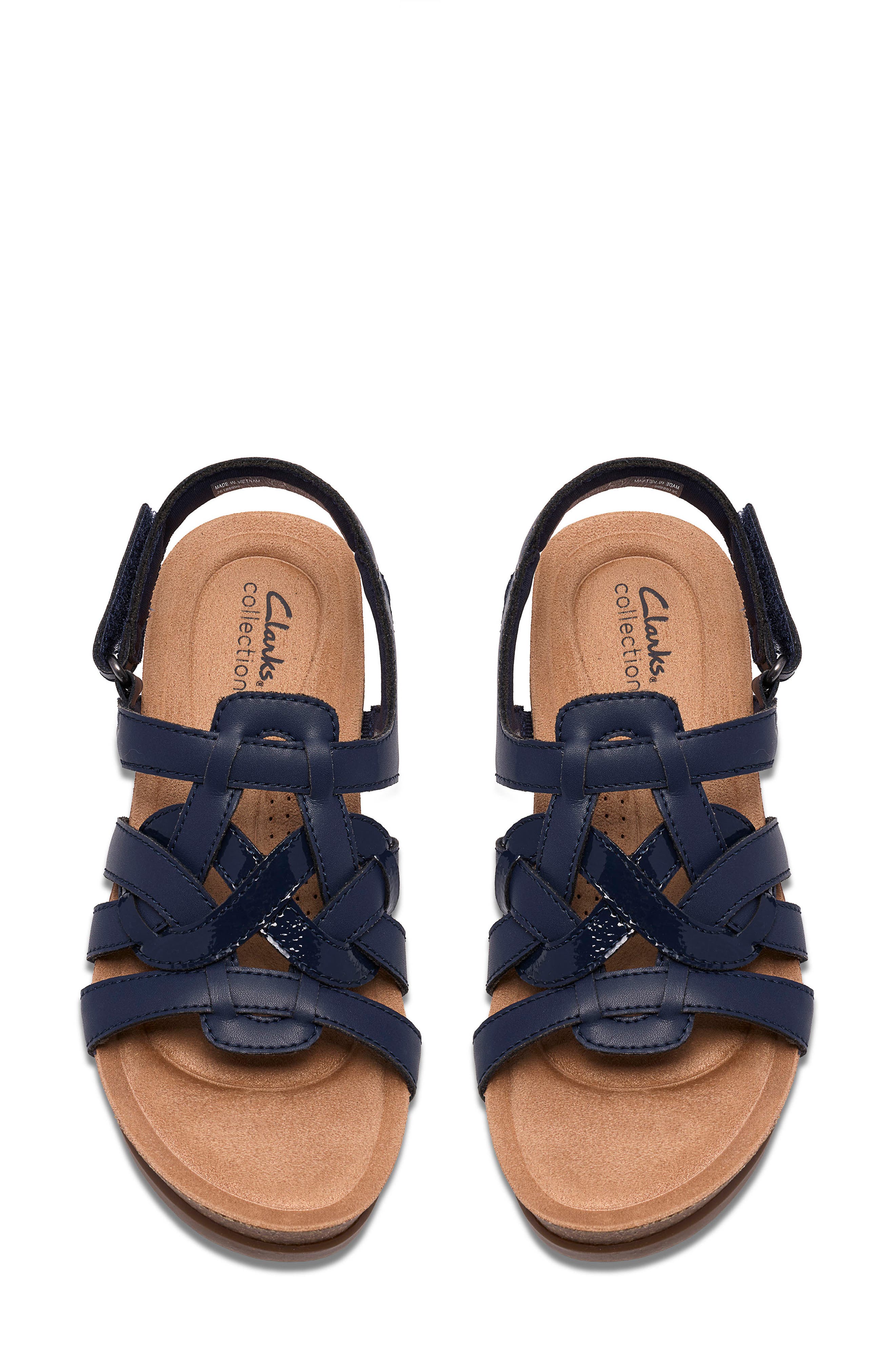 Calenne Gracie Wedge Sandal, Alternate, color, NAVY COMBO