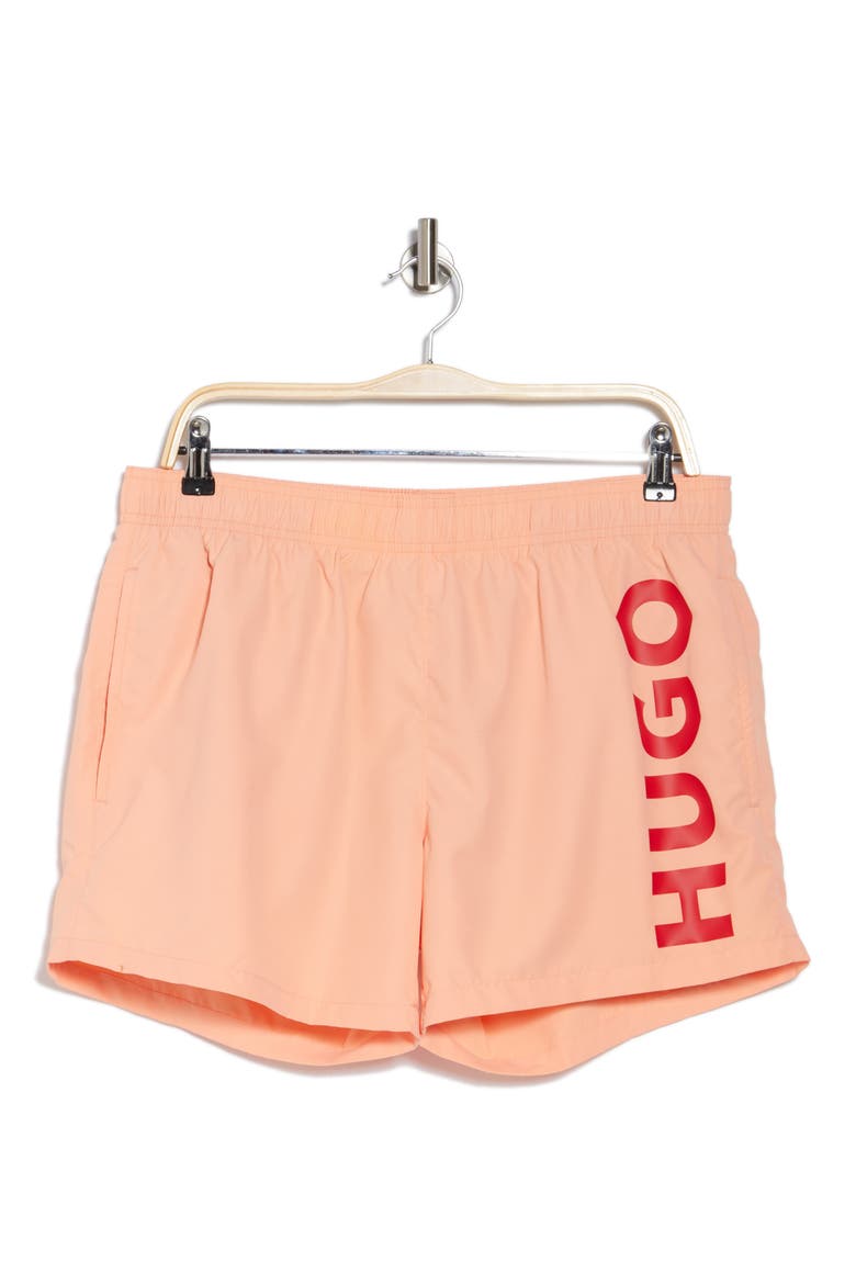 Abas Logo Board Shorts, Alternate, color, LIGHT/ PASTEL RED