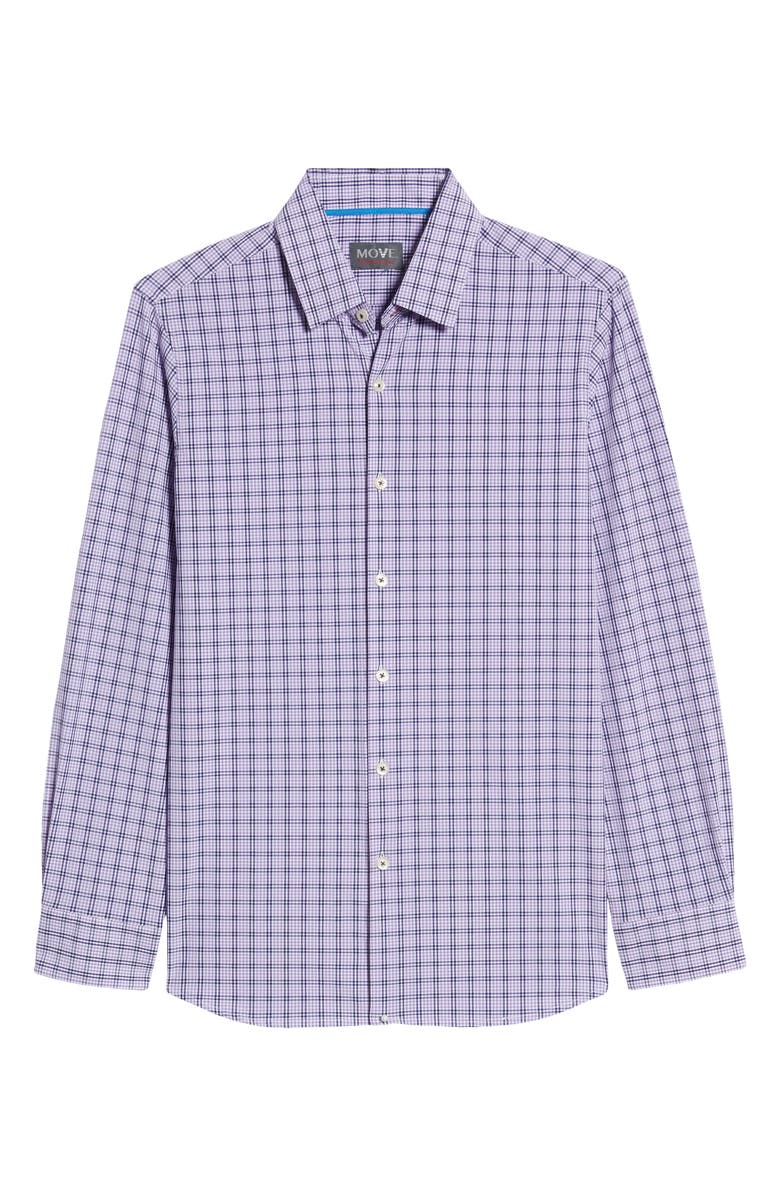 MOVE Performance Apparel Plaid Button-Up Shirt, Alternate, color,